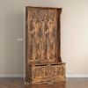 3-In-1 Entryway Bench with Coat Rack, Hall Tree with Bench and Shoe Storage, 5 Hooks for Hallway Rustic Brown |