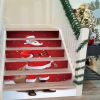6Pcs Christmas Stair Stickers Removable Self Adhesive Santa Claus Pattern Staircase Decals Waterproof  PVC Tile Stair Risers Decals