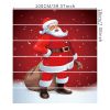 6Pcs Christmas Stair Stickers Removable Self Adhesive Santa Claus Pattern Staircase Decals Waterproof  PVC Tile Stair Risers Decals