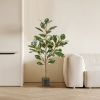 2 Pack 4.3 Feet Tall Artificial Bird of Paradise Plant Fake Banana Leaf