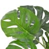 Lifelike Artificial Plant Green and Brown Plastic and Iron Medium