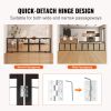 VEVOR Free Standing Dog Gate, 32" H x 96.5" W Freestanding Pet Gate, 4 Panels Foldable Dog Gate for Wide and Narrow Passageways