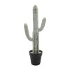 8x5x24.5"H Artificial Saguaro Cactus in Black Pot