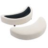 Orisfur. 360Â° Swivel Accent Barrel Chair with Storage Ottoman & 4 Pillows, Modern Chenille Leisure Chair Round Accent for Living Room, Cream