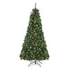 7ft Automatic Tree Structure PVC Material 450 Lights Warm Color 8 Modes 1050 Branches Christmas Tree Green