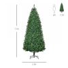 Slim Prelit Christmas Tree 7.5ft Warm White LED Lights Holiday Home Xmas Decoration Green