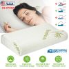 Bamboo Memory Foam Sleep Pillow Contoured Cervical Orthopedic Pillow Neck Support Breath Pillow