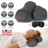3 In 1 Neck Massager Pillow With Vibration Heating Therapy Airbag Stretching Memory Foam Fillings Ergonomic Cervical Massager With Portable Storage Ba
