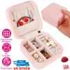 Mini Jewelry Storage Box Portable Ring Earring Necklace Storage Travel Case PU Leather Jewelry Organizer Gift