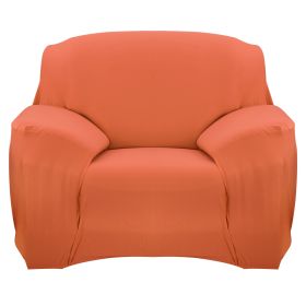 Sofa Cover Printed Stretch Sofa Furniture Cover Soft Sofa Slipcover Polyester Furniture Protector Cover (Option: Orange_1S)