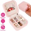 Mini Jewelry Storage Box Portable Ring Earring Necklace Storage Travel Case PU Leather Jewelry Organizer Gift
