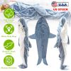 Wearable Shark Sleeping Bag Shark Onesie X-XXL Size Soft Comfortable Flannel Blanket With Zipper Suitable For Adult Children Height 4.2FT to 5.5FT