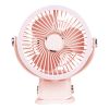 Portable Quiet Clip On Fan With 5 Speeds 3 Brightness 720° Fully Adjustable Angle Type-C Rechargeable Clip Desk Wall Mounted Fan For Camping Office Ho