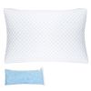 Shredded Memory Foam Pillow Adjustable Cool Pillow with Extra Filling Machine Washable Cover for Side Back Stomach Sleepers