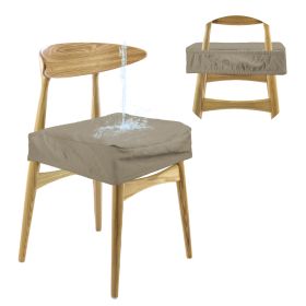 4Pack Waterproof Dining Chair Slipcovers Stretch Chair Seat Slipcovers Removable Washable Jacquard Seat Covers for Dining Room (Option: Taupe)