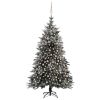Artificial Christmas Tree LED&Ball Set&Flocked Snow 94.5" PVC&PE
