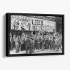Crowd waiting to see Rock Around The Clock Floating Framed Canvas