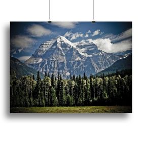 Mountain With Trees Canvas Print or Poster (Type: Poster Print, size: 12" x 8" / 30cm x 20cm (approx))