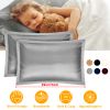 2 Pack Soft Silky Satin Pillow Case Hypoallergenic Breathable Bed Pillow Cover Queen Size Pillowcase Great for Hair Skin