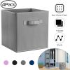 iMounTEK 4 Pack Foldable Storage Cube Bins Cloths Closet Space Organizer Basket Shelves Box for Clothes Toys Books Cabinet