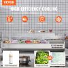 VEVOR Refrigerated Condiment Prep Station, 150 W Countertop Refrigerated Condiment Station, with 4 1/3 Pans & 4 1/6 Pans
