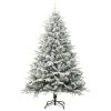 Artificial Christmas Tree LED&Ball Set&Flocked Snow 94.5" PVC&PE