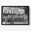 Crowd waiting to see Rock Around The Clock Floating Framed Canvas