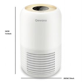 Air Purifier Covers 1120 Square Feet Of Space, With Pet Deodorization, Four Levels Of Air Volume With Night Light, - Banned From Amazon Sale (Color: White)
