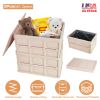 2Pcs 30L Collapsible Storage Bins With Dustproof Lid Waterproof Interior Bag Handle Stackable Storage Box Container Utility Organizer Crate For Campin