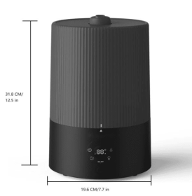 4 Liter Top-water Ultrasonic Cold Mist Humidifier With Timed Night Light Function Can Be Added Directly To Essential Oils - Prohibited For Sale O (Color: Black)
