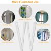 Tension Curtain Rod Spring Load Adjustable Curtain Pole Heavy-Duty Steel 4 Sizes for Bathroom Wardrobe Kitchen Balcony