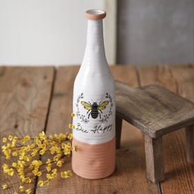 Bee Happy Vase (size: large)