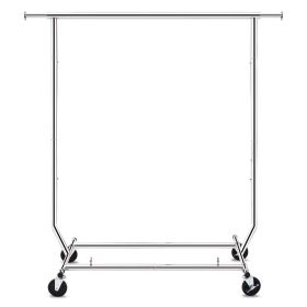 Heavy Duty Metal Clothing Garment Rack with Lockable Wheels (Option: 250 Lbs.)