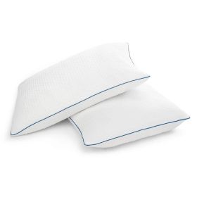 Set of 2  Memory Foam Pillow with Removable Machine Washable Cover (size: King)