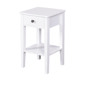 White, Floor-to-ceiling Storage Table With Drawers (Color: White)