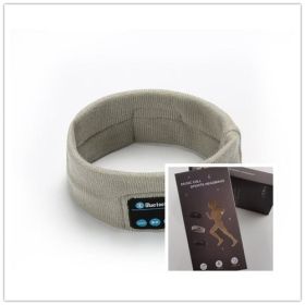 Wireless Bluetooth-compatible Headband Outdoor Fitness Yoga Headband (Color: Grey1 with box)