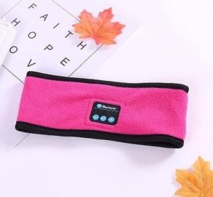 Wireless Bluetooth-compatible Headband Outdoor Fitness Yoga Headband (Color: Rose red)