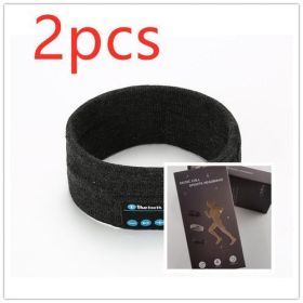Wireless Bluetooth-compatible Headband Outdoor Fitness Yoga Headband (Color: 2pcs Dark Grey1 with box)