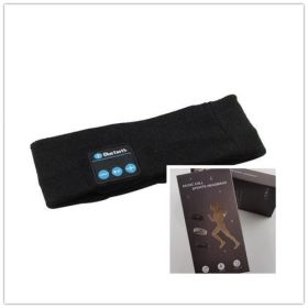 Wireless Bluetooth-compatible Headband Outdoor Fitness Yoga Headband (Color: Black1 with box)