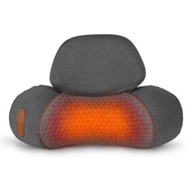 3 In 1 Neck Massager Pillow With Vibration Heating Therapy Airbag Stretching Memory Foam Fillings Ergonomic Cervical Massager With Portable Storage Ba (Option: DarkGrey)