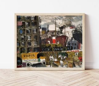 Urban Impressions: New York Docks Poster (size: 50x60)