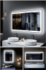 Triple Color Temperature/LED/RGB Smart Touch Control Bathroom Mirror with Tempered Glass, Adjustable Light, Fog & Shatterproof, Memory Function