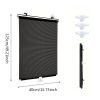 2 Pack Blackout Roller Shades with 6 Pcs Suction Cups Retractable Portable Window Cover CurtainCordless Roller Shades Blackout Blinds for Home Bathroo