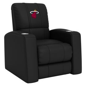 Relax Home Theater Recliner Miami Heat Logo (material: Commercial Grade Synthetic Leather)