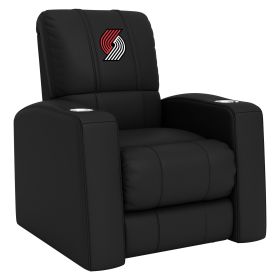 Relax Home Theater Recliner with Portland Trailblazers Primary Logo (material: Commercial Grade Synthetic Leather)