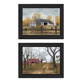 Trendy Decor 4U "Country Roads" Framed Wall Art, Modern Home Decor Framed Print for Living Room, Bedroom & Farmhouse Wall Decoration by Billy Jacobs (Color: as Pic)