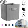 iMounTEK 4 Pack Foldable Storage Cube Bins Cloths Closet Space Organizer Basket Shelves Box for Clothes Toys Books Cabinet