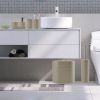 Bathroom Accessories Set of 8Pcs Bathroom Holder Set with Soap Dispenser Toothbrush Holder Cup Soap Dish Toilet Cleaning Brush Trash Can Qtip Holder V