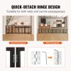 VEVOR Free Standing Dog Gate, 24" H x 80.3" W Freestanding Pet Gate, 4 Panels Foldable Dog Gate for Wide and Narrow Passageways