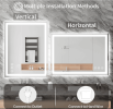 Triple Color Temperature/LED/RGB Smart Touch Control Bathroom Mirror with Tempered Glass, Adjustable Light, Fog & Shatterproof, Memory Function